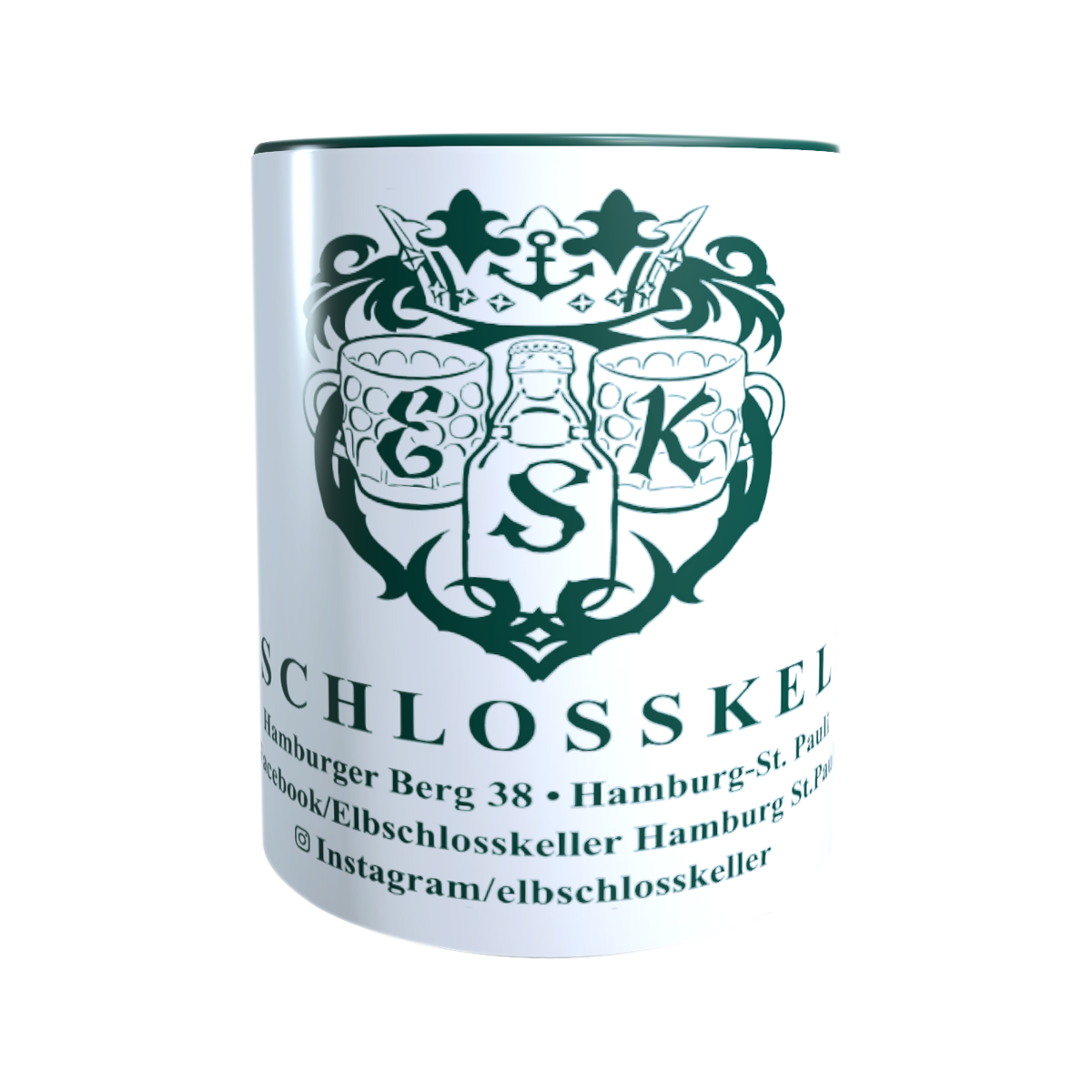 Elbschlosskeller - Sammel-Tasse [weiß/dunkelgrün]
