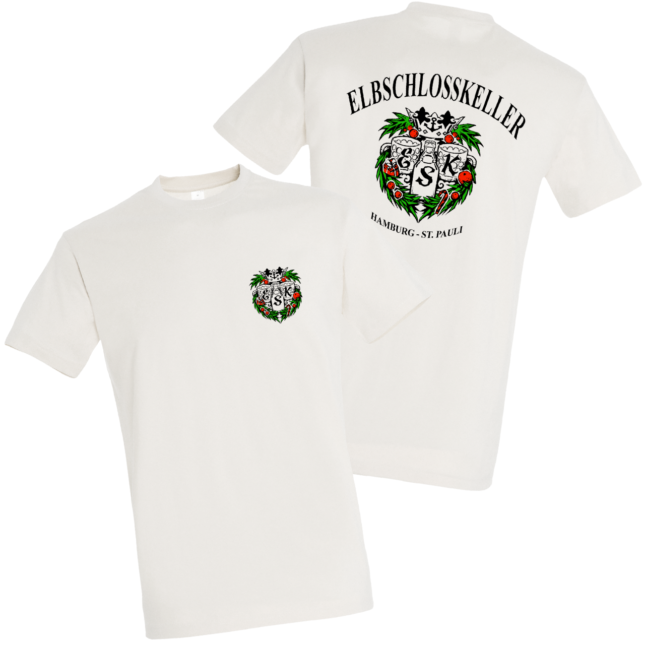 Weihnachts-Shirt - Elbschlosskeller [Weiß]