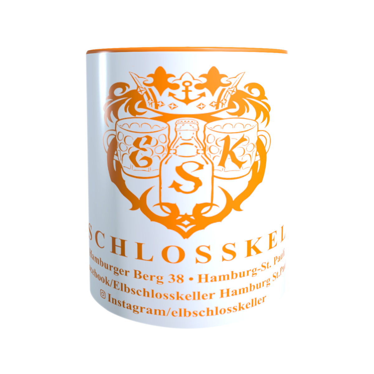 Elbschlosskeller - Sammel-Tasse [weiß/orange]