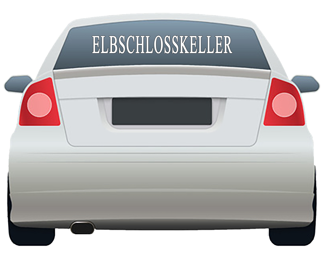 Elbschlosskeller - Heckscheibenaufkleber weiß [außen]